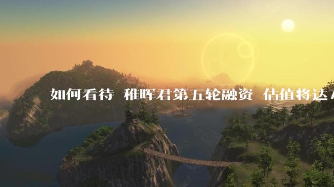 如何看待 稚晖君第五轮融资 估值将达70亿？