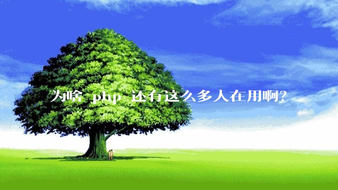 为啥 php 还有这么多人在用啊？